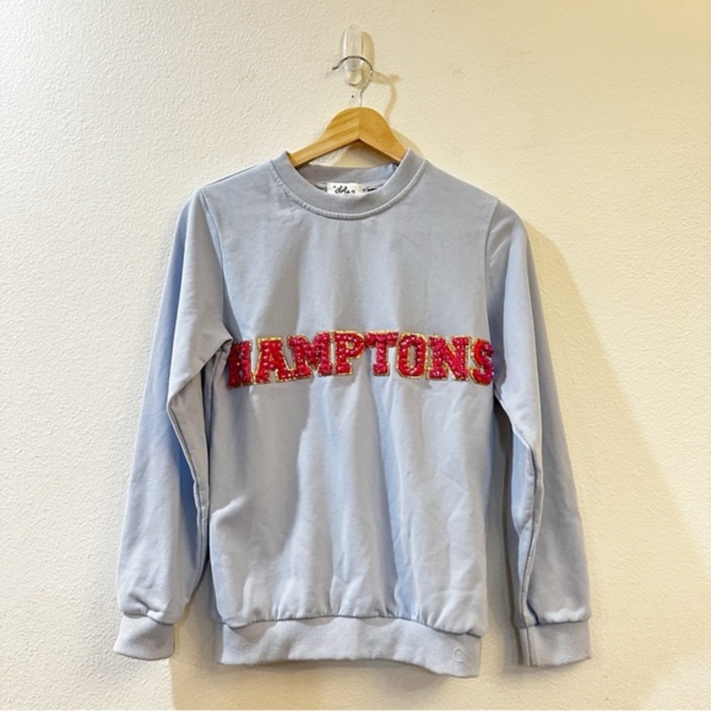 Lola And The Boys Crystal Hamptons Sweatshirt Blue Size 14Y